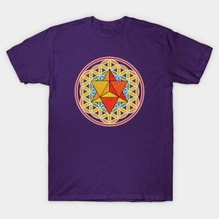 Merkaba and Flower of Life T-Shirt